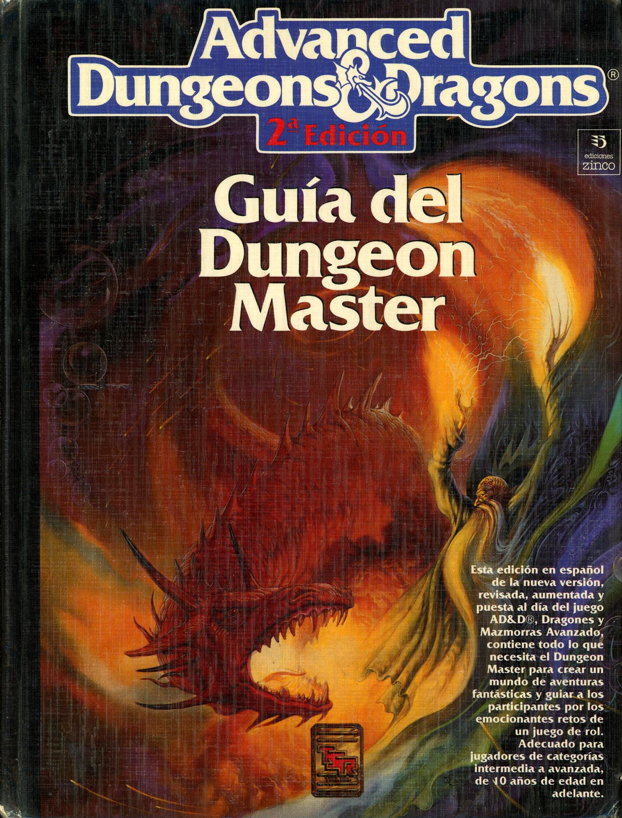 Cubierta de Advanced Dungeons & Dragons, 2ª Edición en Castellano